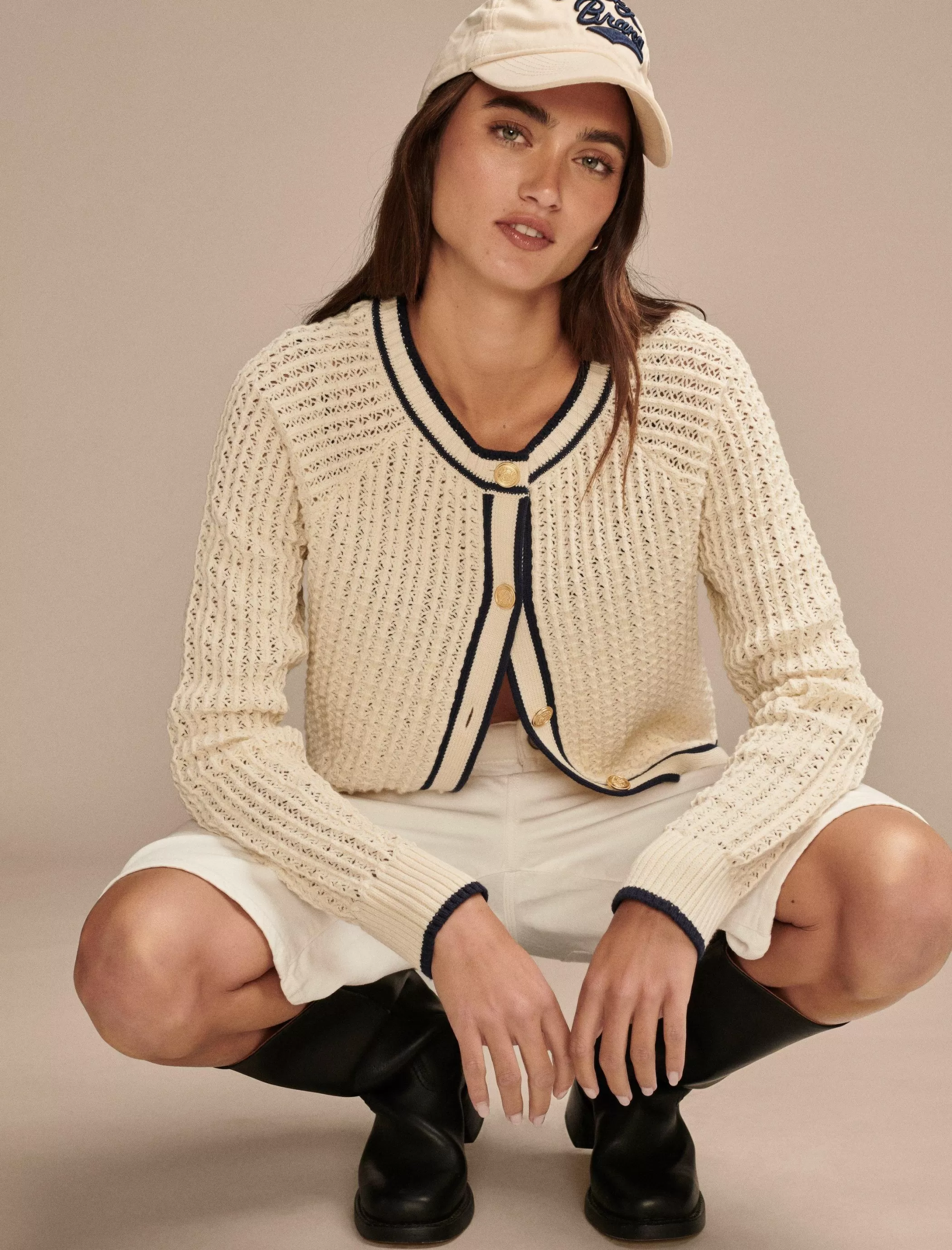 Lucky Brand Sweaters & Sweatshirts*button front sweater jacket tofu