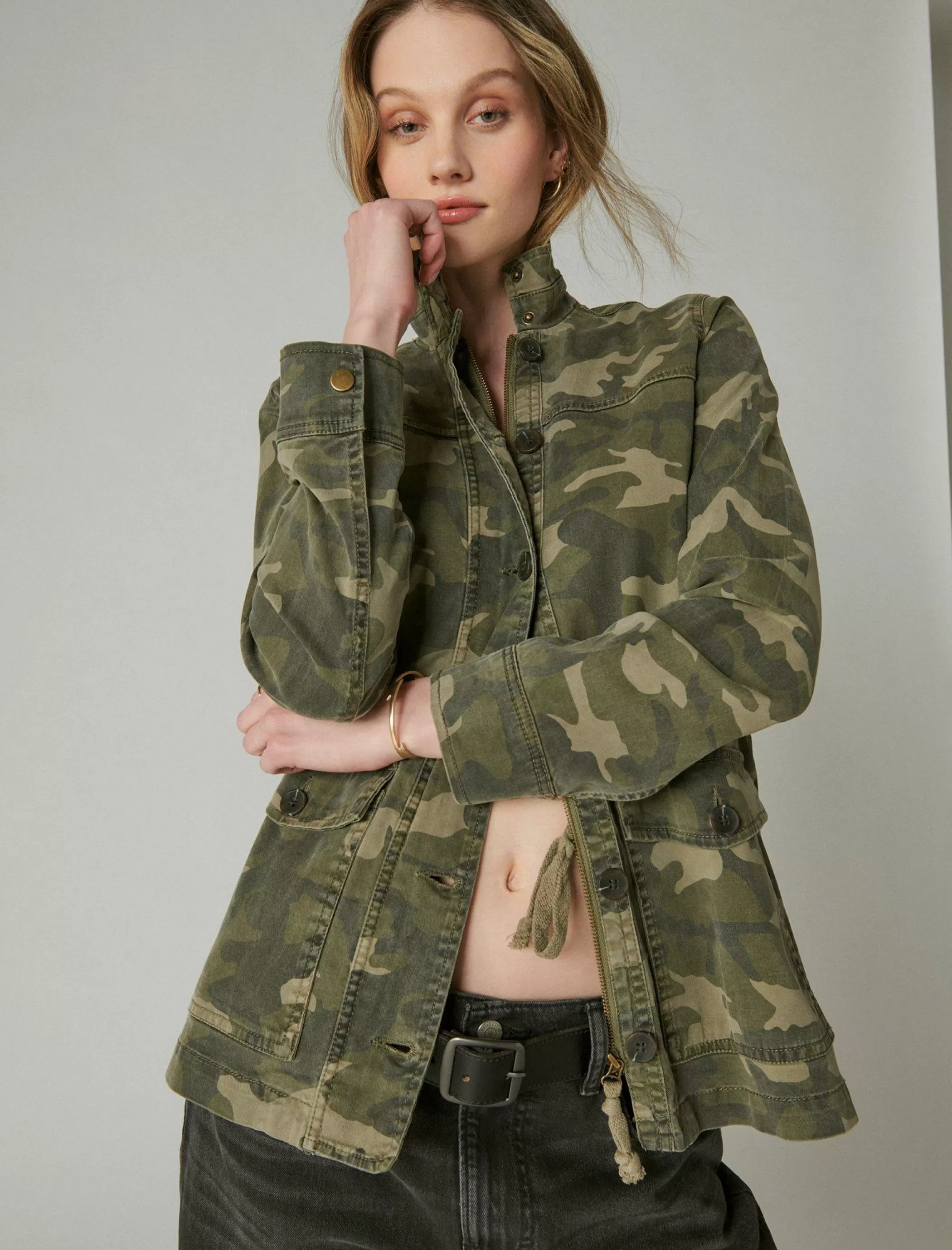 Lucky Brand Jackets & Outerwear*camo printed utility jacket green multi