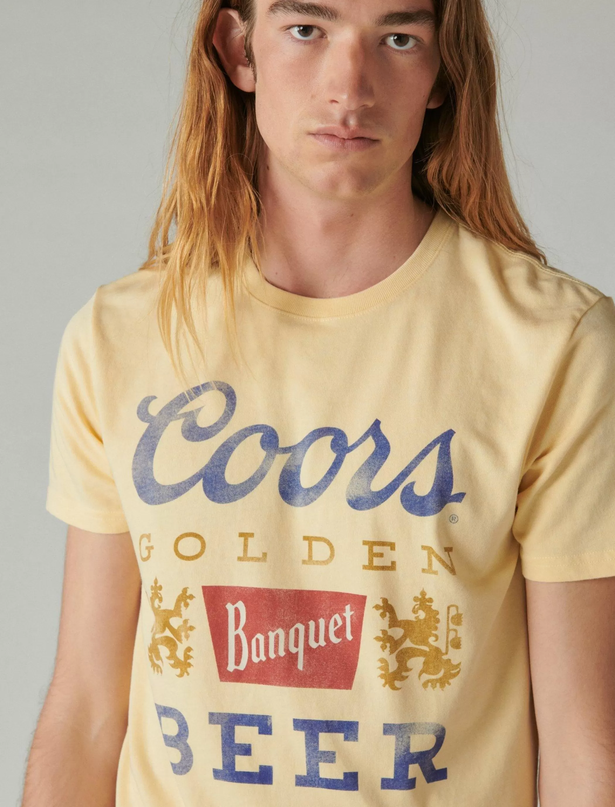 Lucky Brand Graphic Tees*coors label tee straw