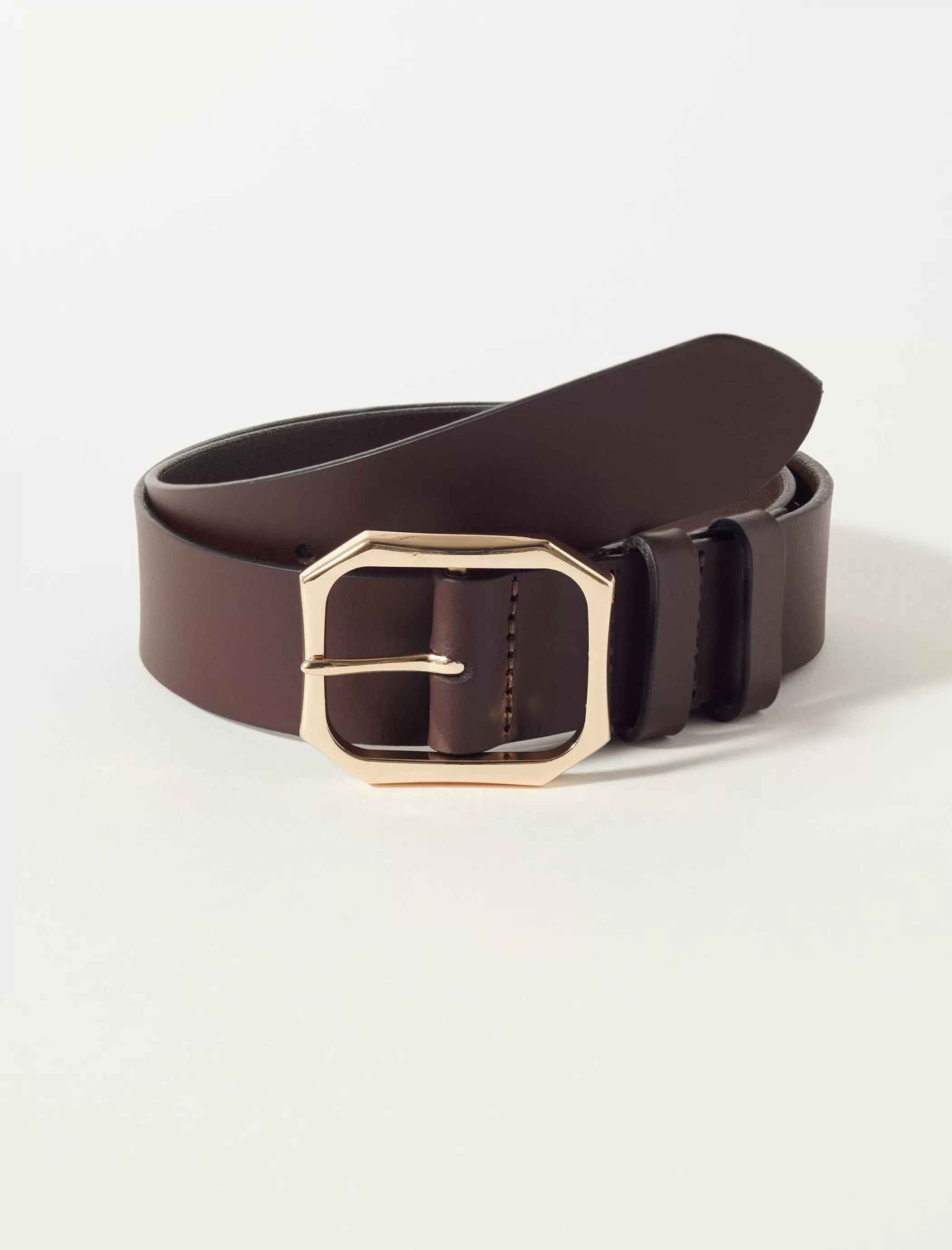 Lucky Brand Belts*high shine buckle belt dark brown