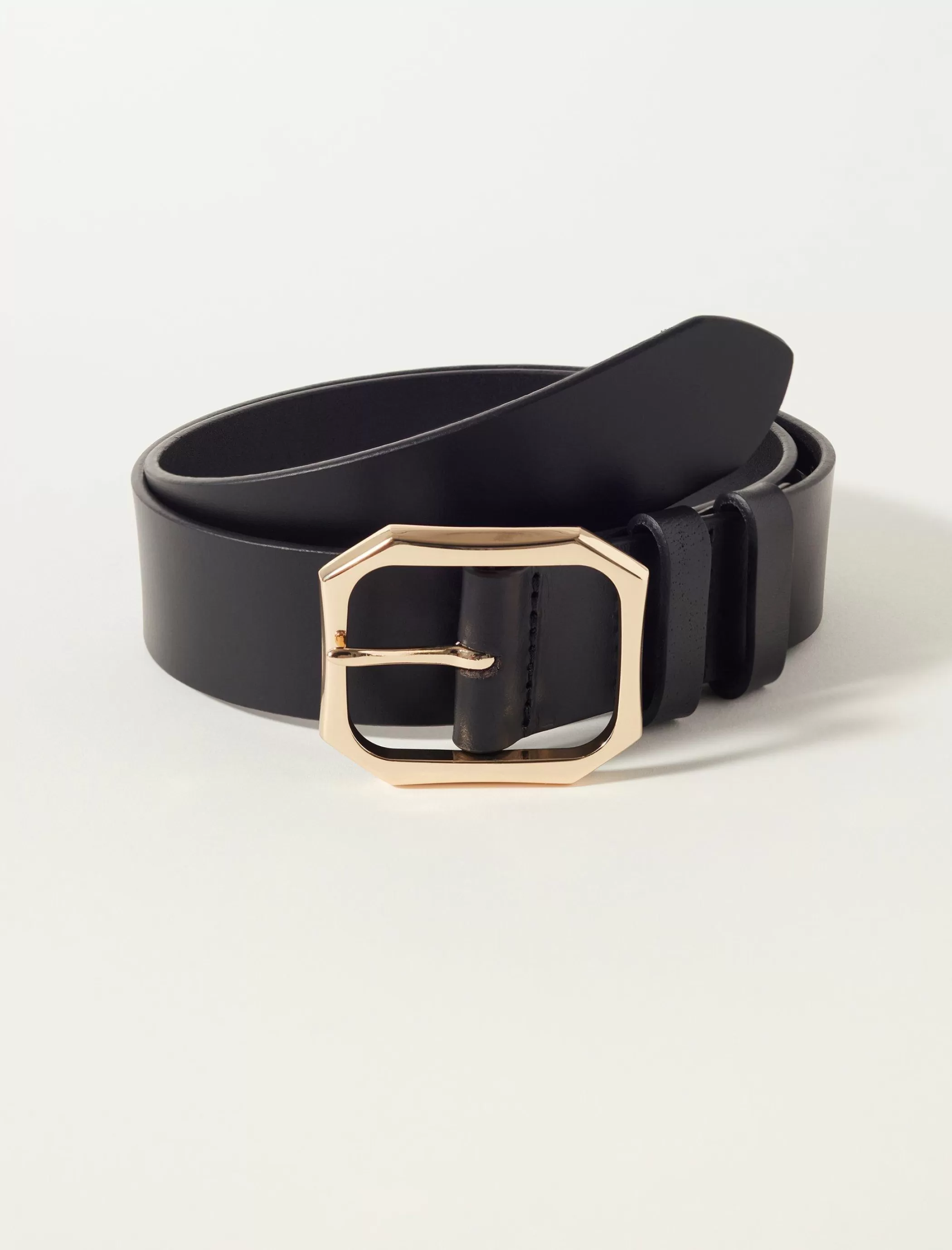 Lucky Brand Belts*high shine buckle belt black