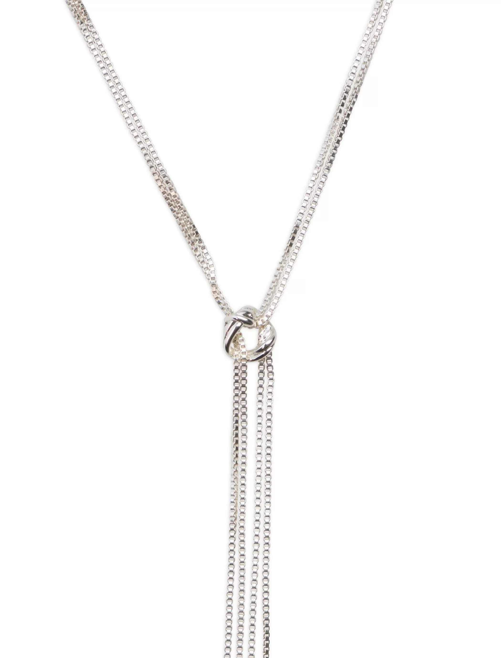 Lucky Brand Jewelry*knotted lariat necklace silver