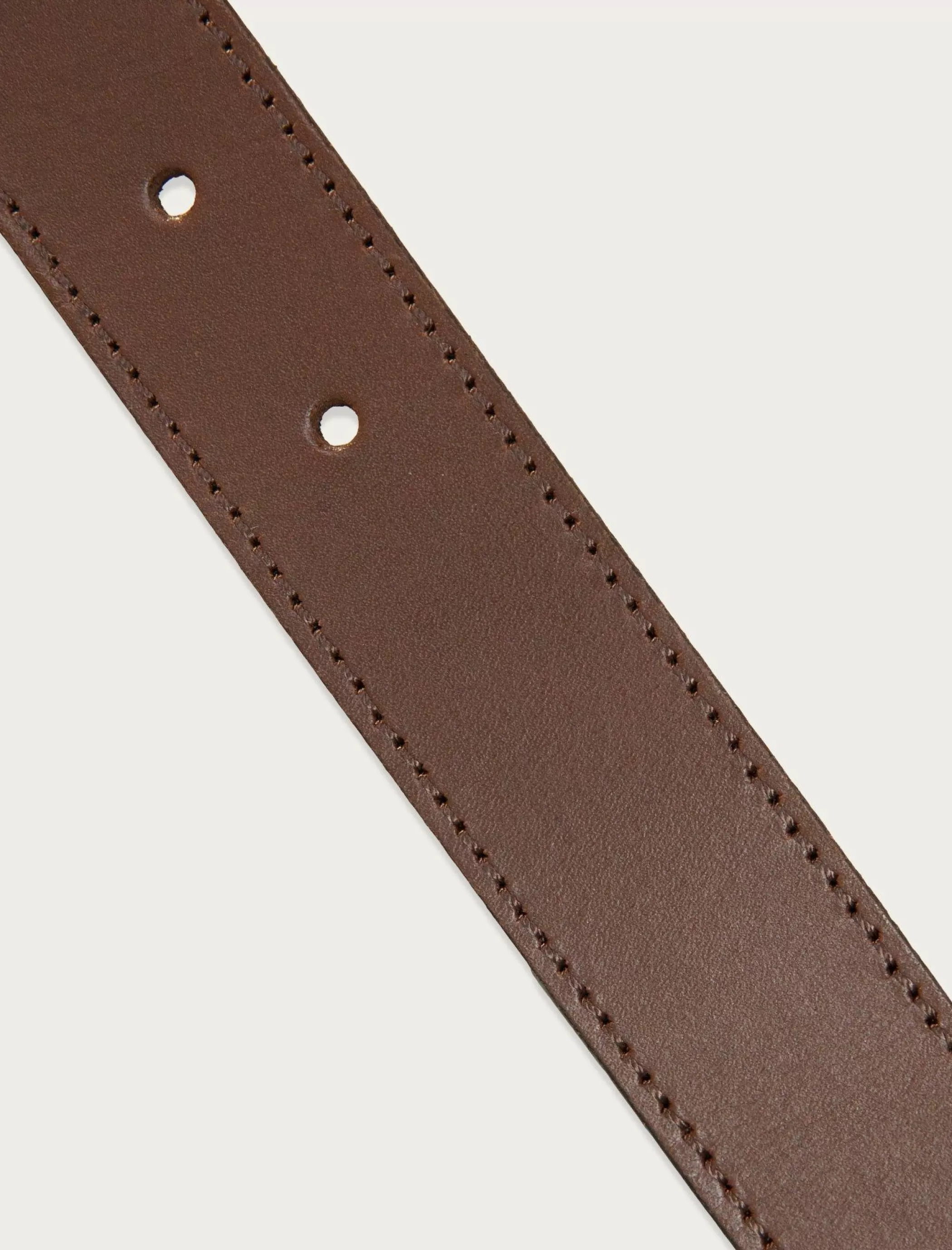 Lucky Brand Belts*leather belt with double ring buckle dark brown