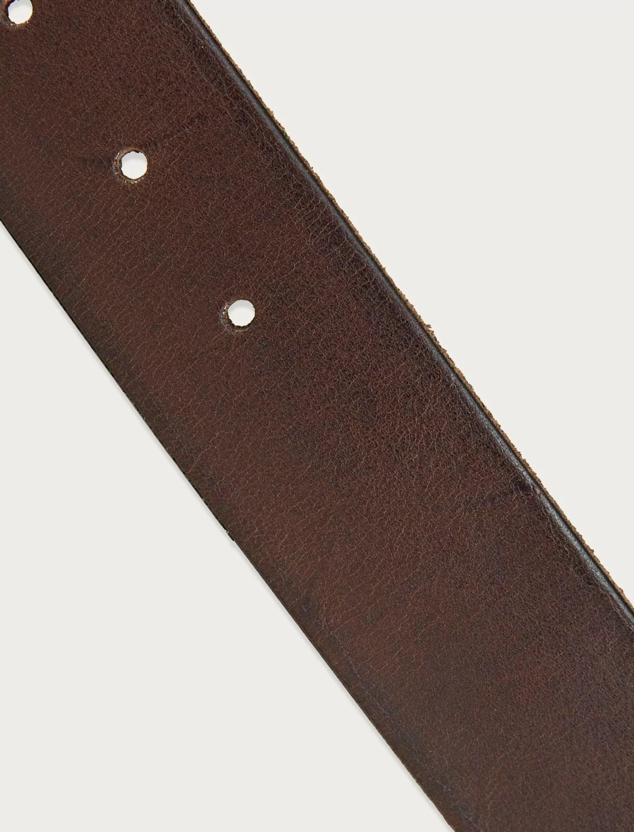 Lucky Brand Belts*leather jean belt with roller buckle and rivets dark brown