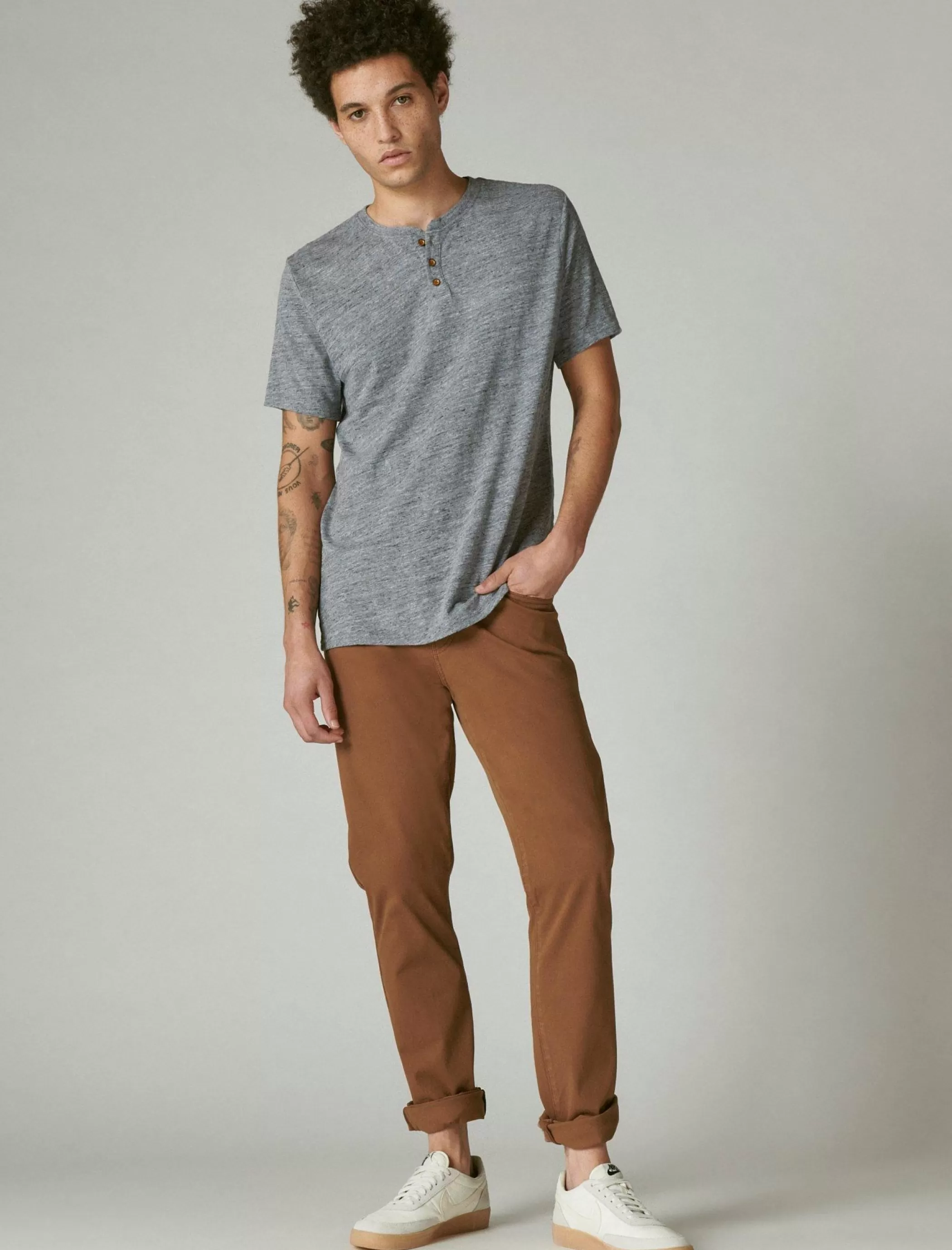 Lucky Brand Shirts & Tops*linen henley black iris