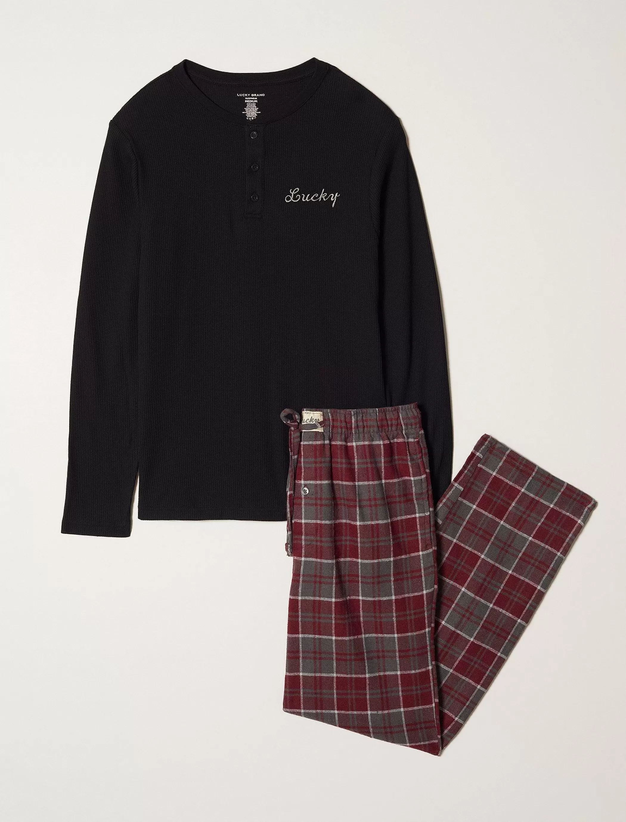 Lucky Brand Underwear & Sleepwear | Loungewear*l/s thermal henley & flannel pant giftset multi