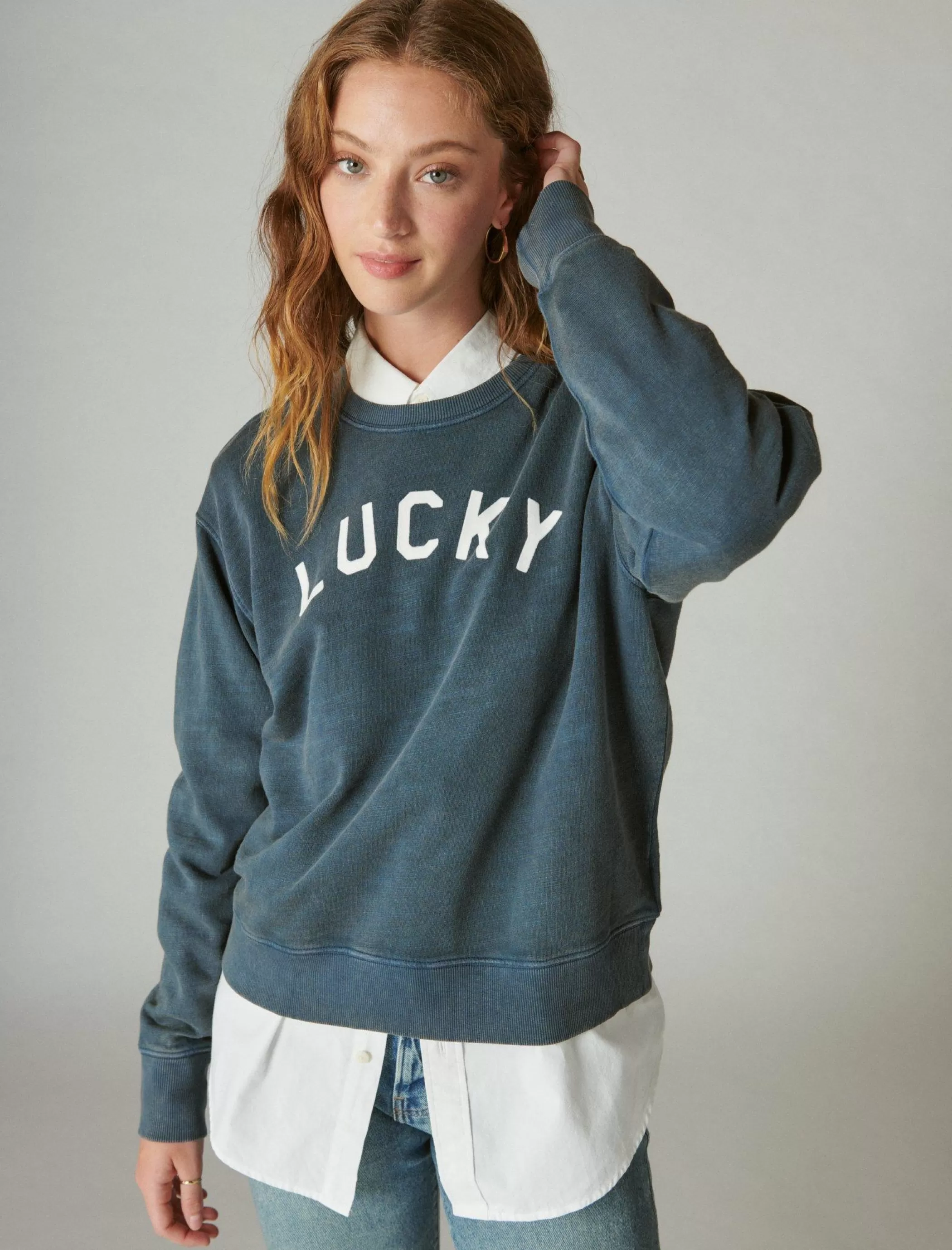 Lucky Brand Activewear*lucky arch pullover midnight navy