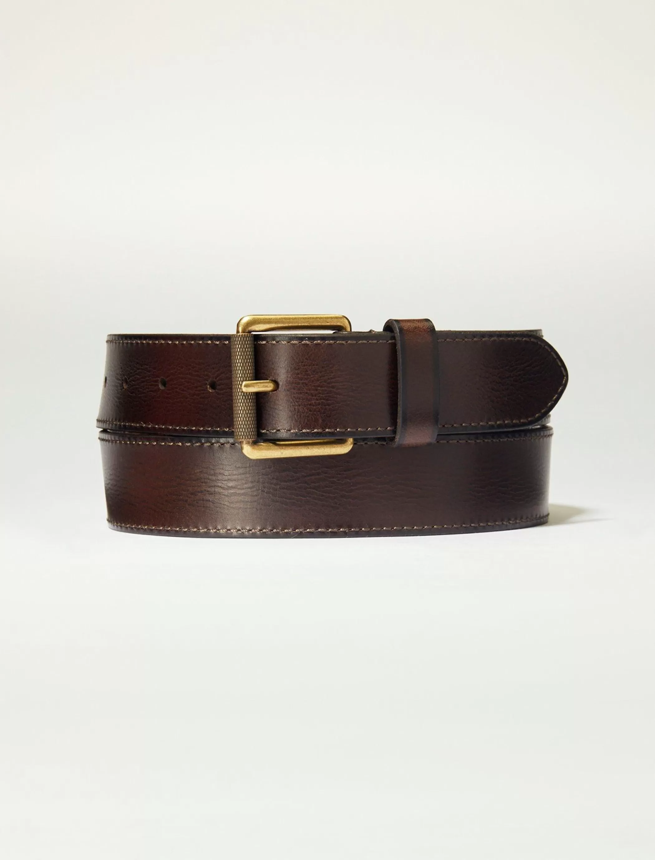 Lucky Brand Belts*mens washed leather belt dark brown