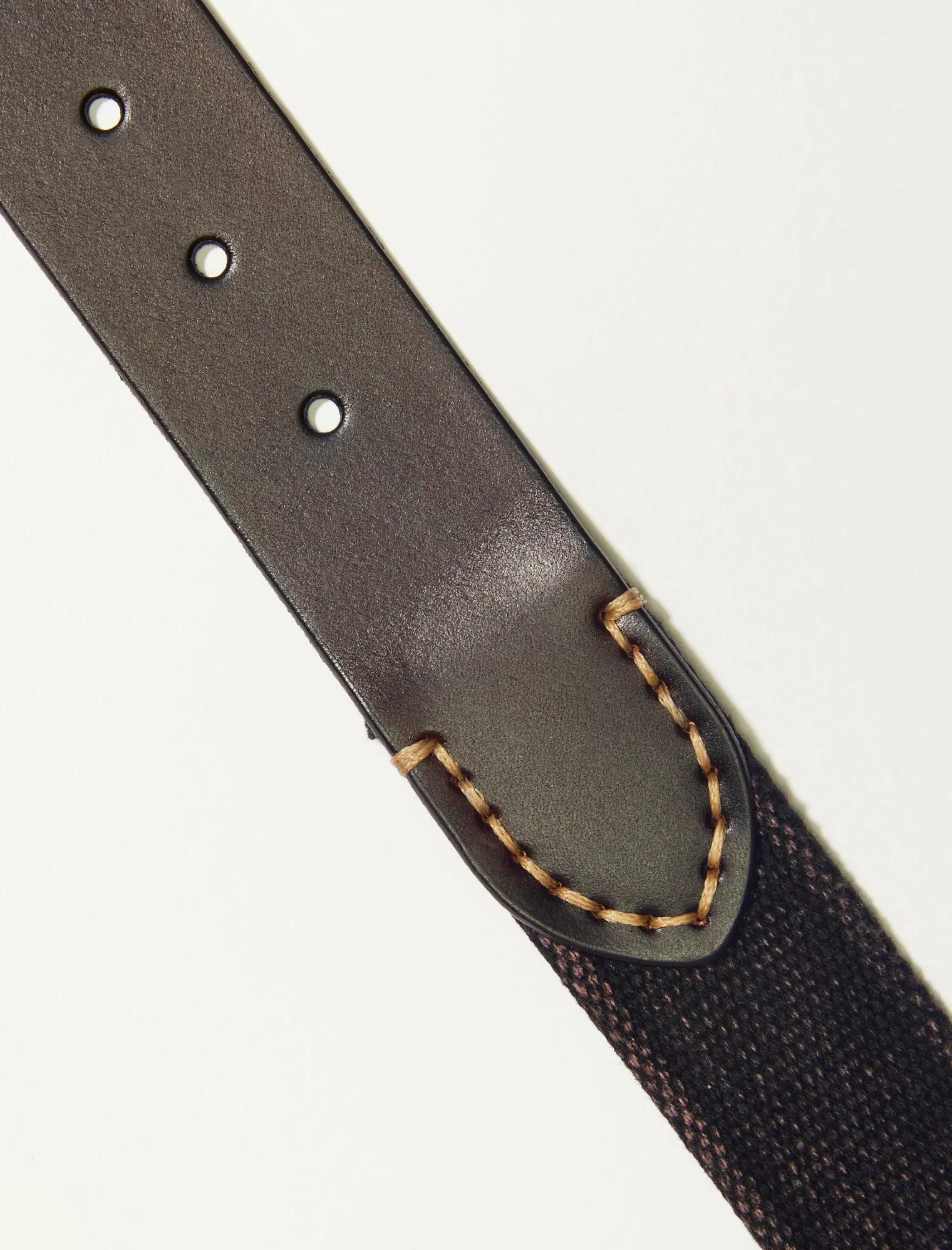 Lucky Brand Belts*mens washed webbed belt black