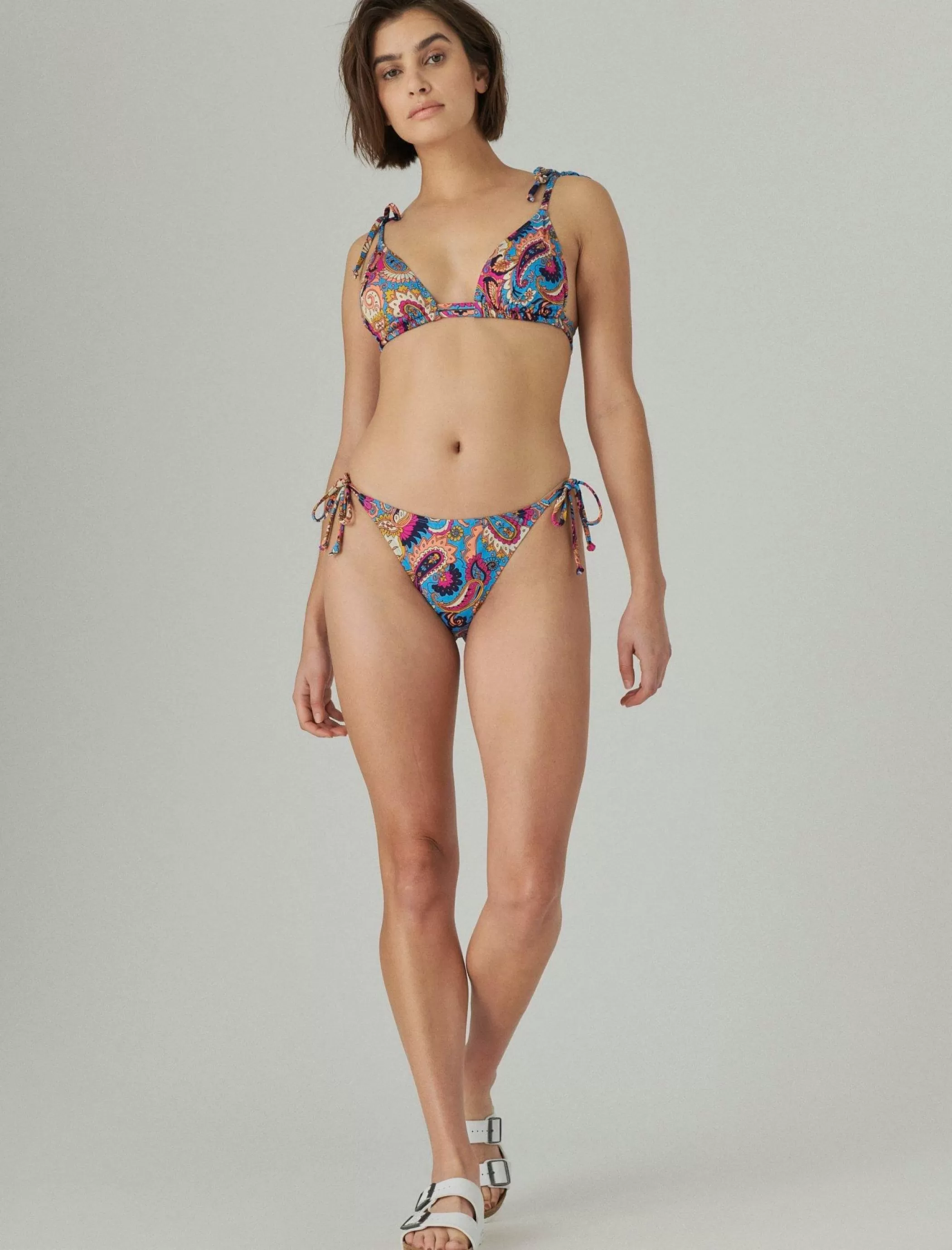 Lucky Brand Swim*paisley triangle top multi