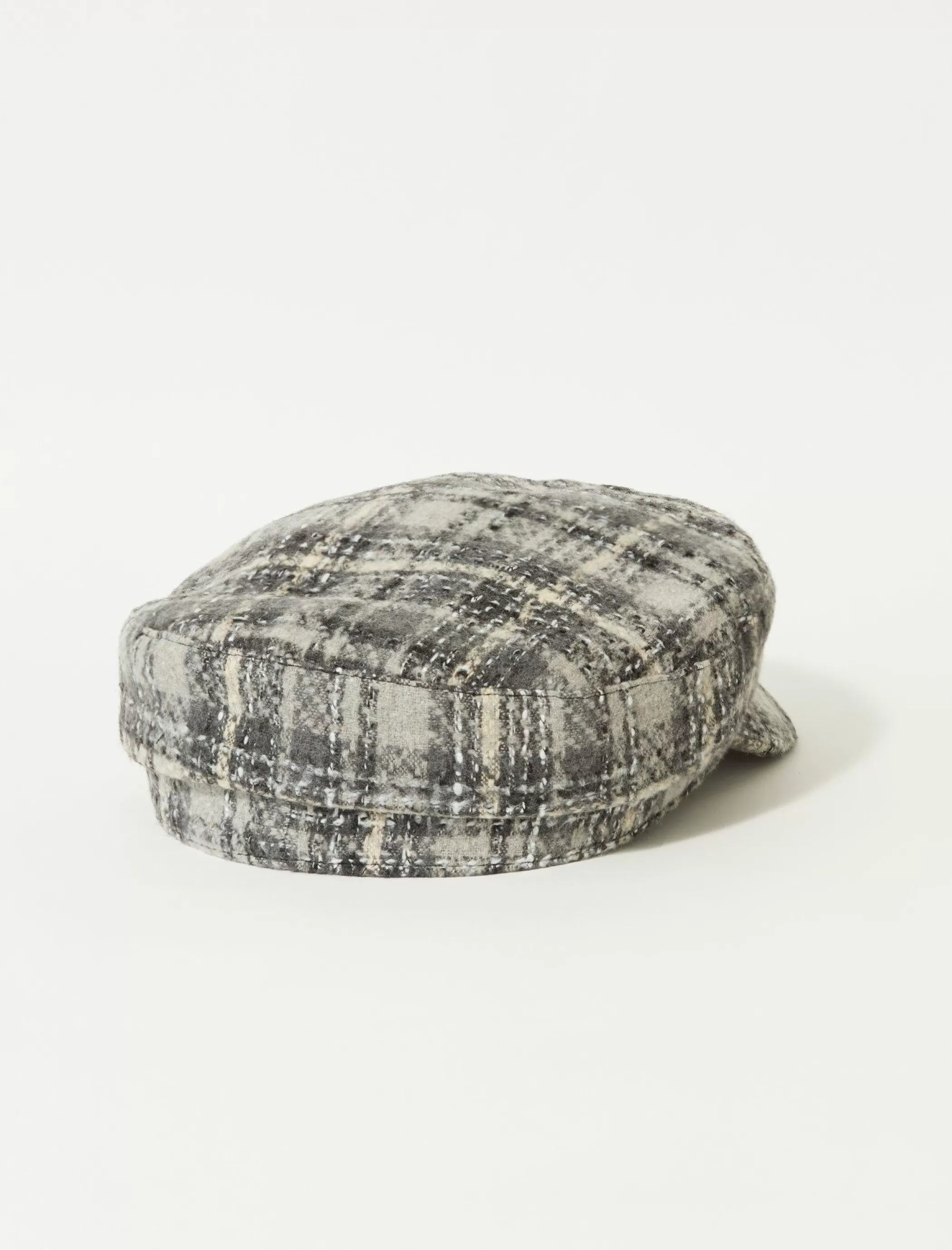 Lucky Brand Hats*plaid baker boy hat dark grey