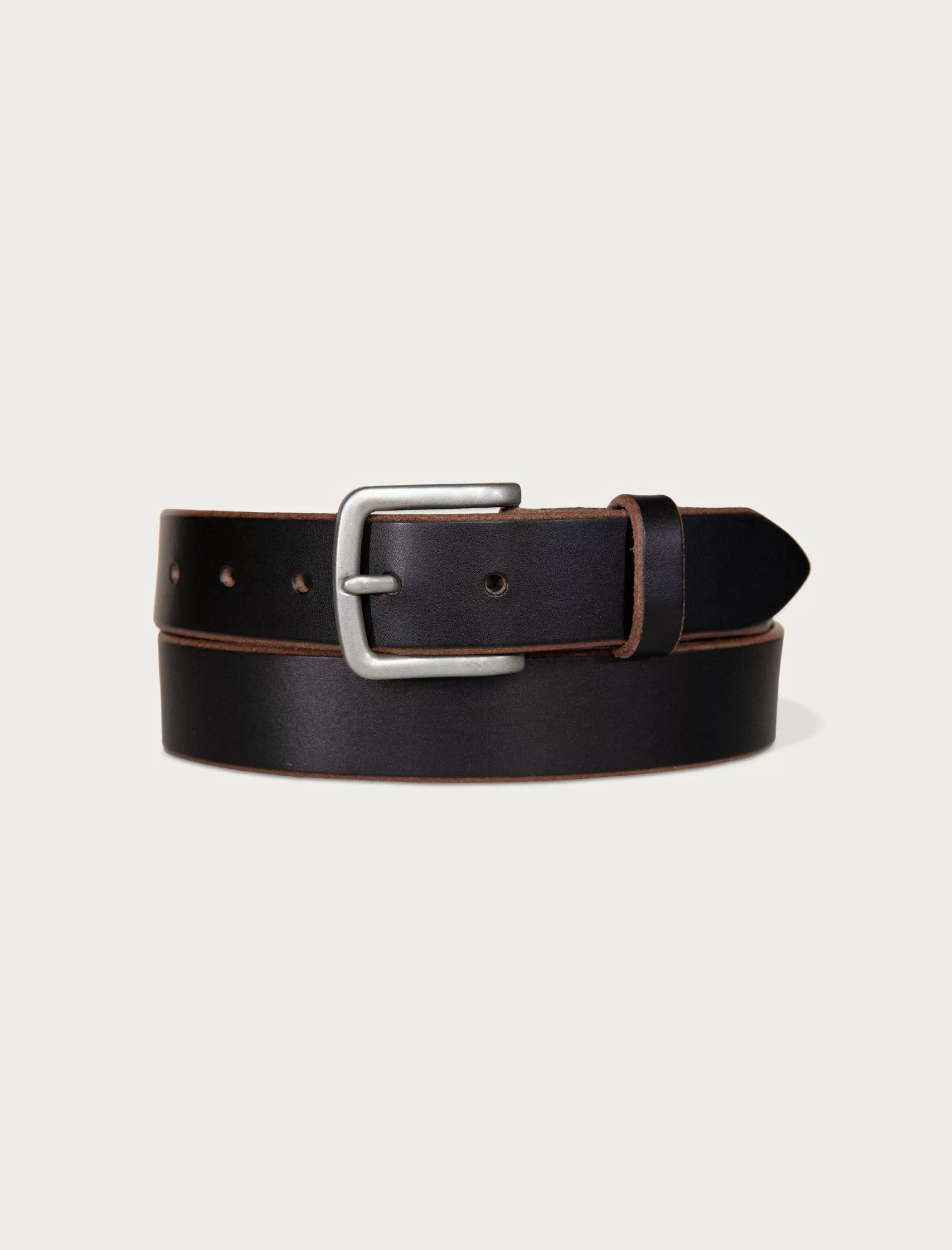 Lucky Brand Belts*raw cut edged leather jean belt black