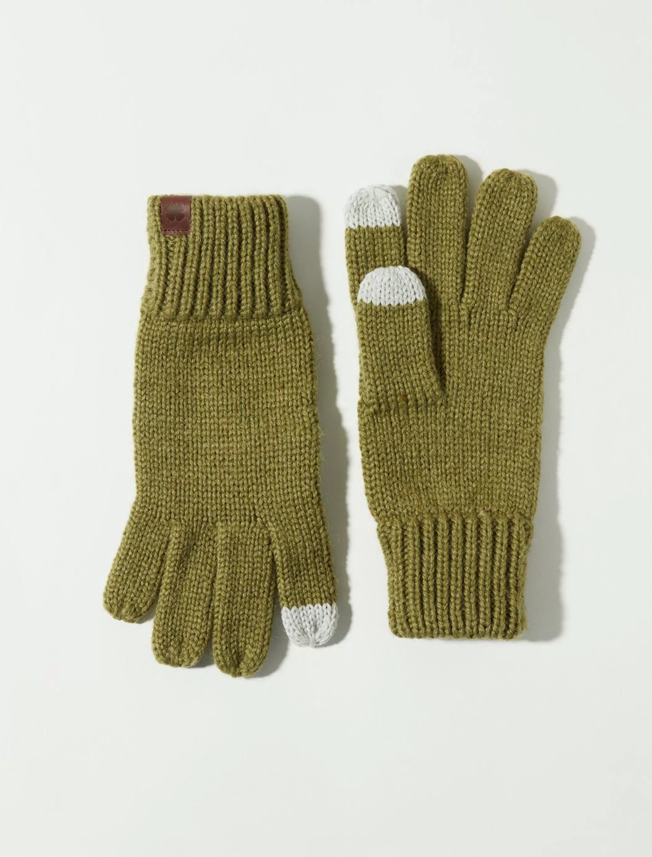 Lucky Brand Gloves*ribbed wool knit texting glove dark green