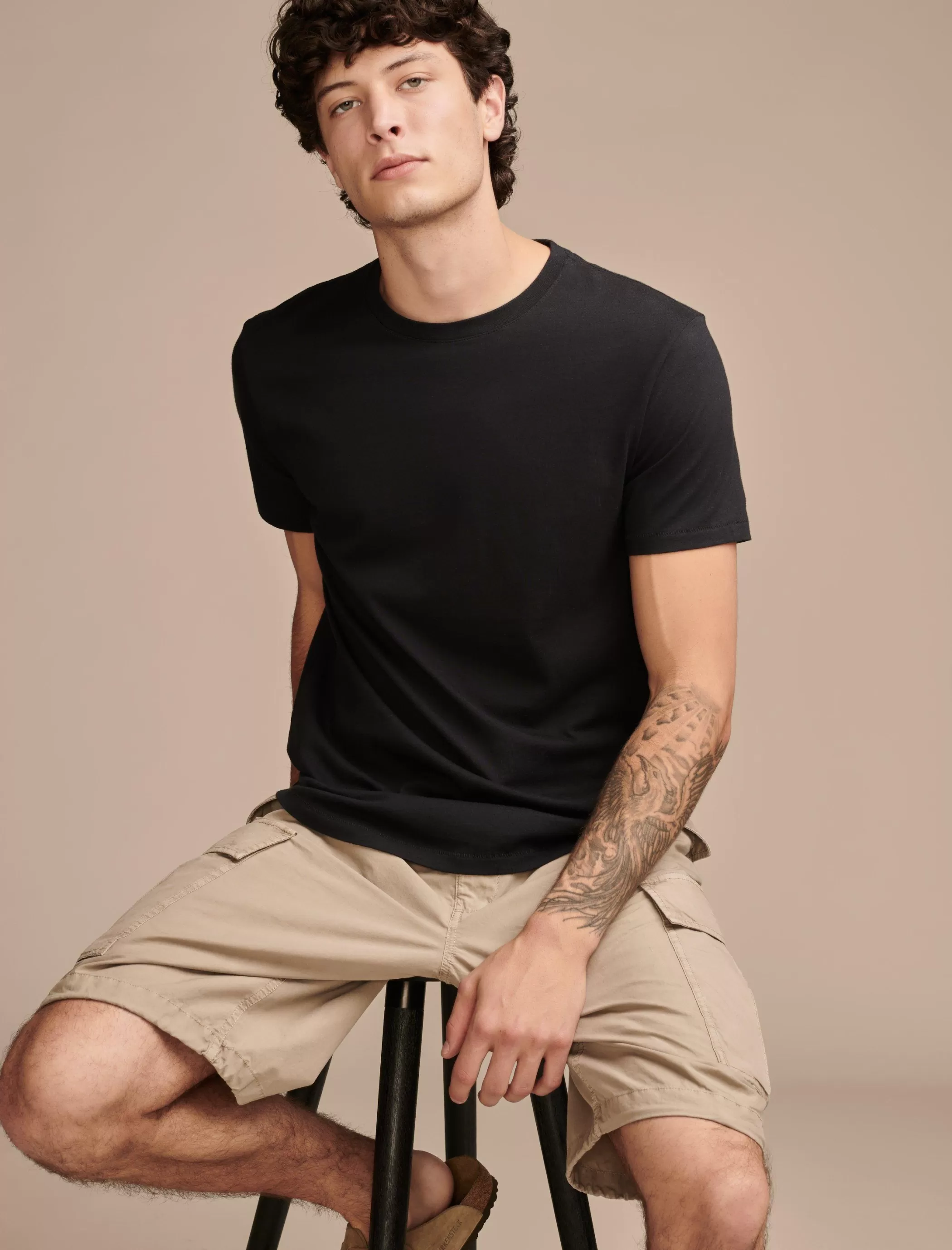 Lucky Brand Shirts & Tops*supima short sleeve crew jet black