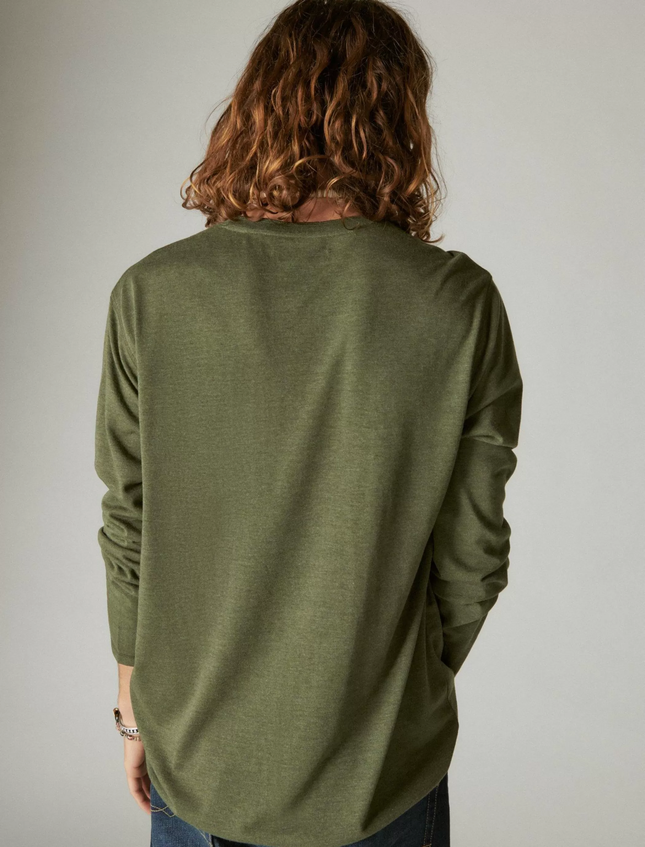 Lucky Brand Shirts & Tops*tencel long sleeve henley 310 olive