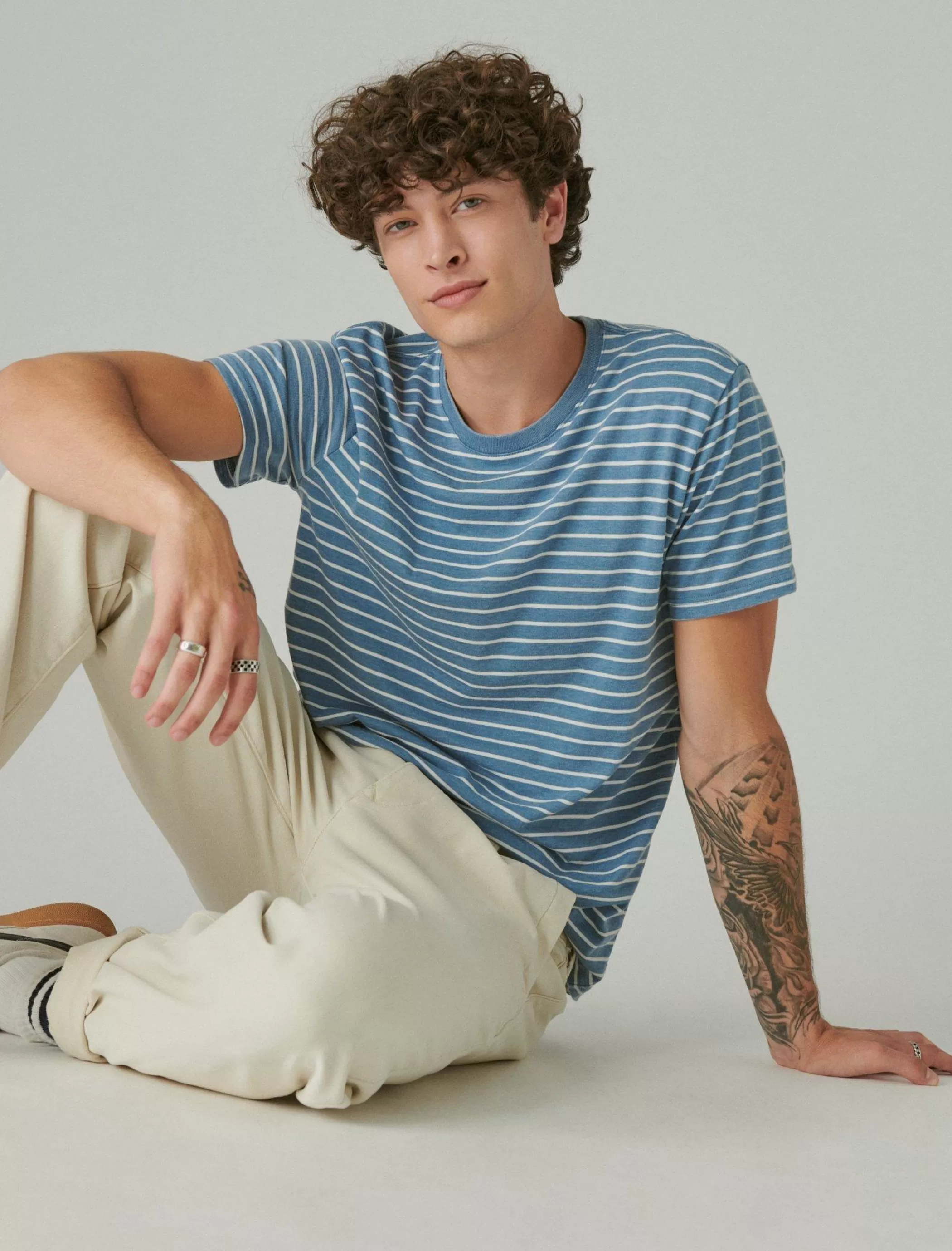 Lucky Brand Shirts & Tops*venice burnout stripe crew multi